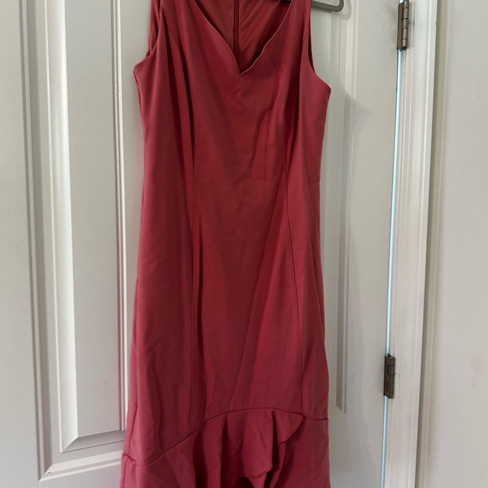 White House Black Market High Low Dress in Rose